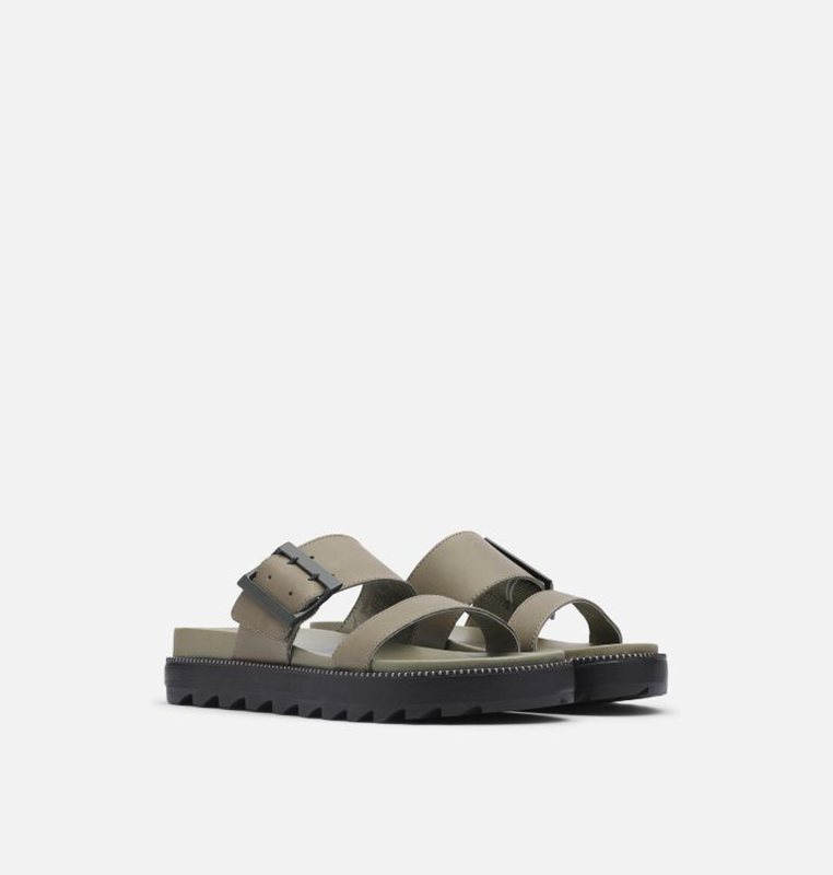 Sorel Dam Slides Olivgröna - Roaming™ Buckle - PGN-371084